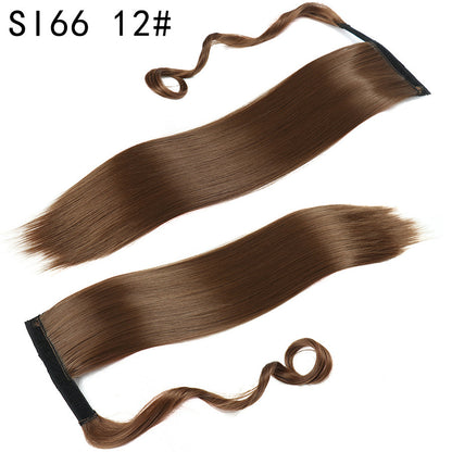 Velcro Ponytail Extension | 56cm Long Straight Synthetic Hair | 40+ Colours