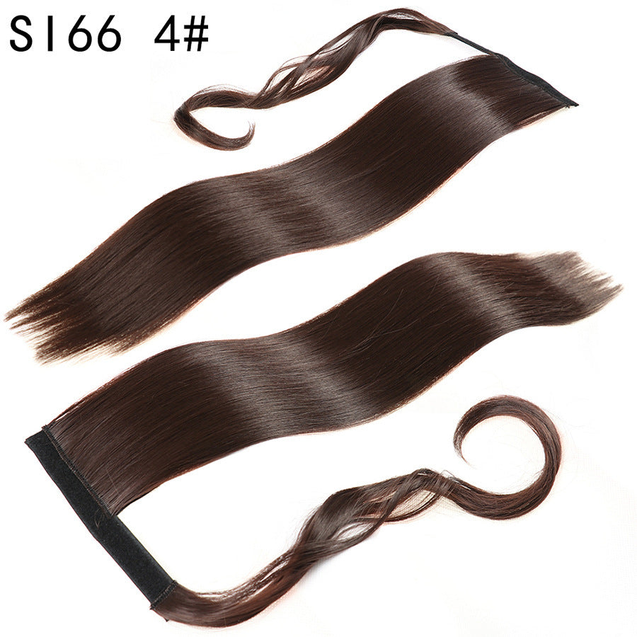 Velcro Ponytail Extension | 56cm Long Straight Synthetic Hair | 40+ Colours