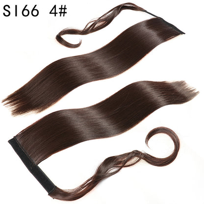 Velcro Ponytail Extension | 56cm Long Straight Synthetic Hair | 40+ Colours