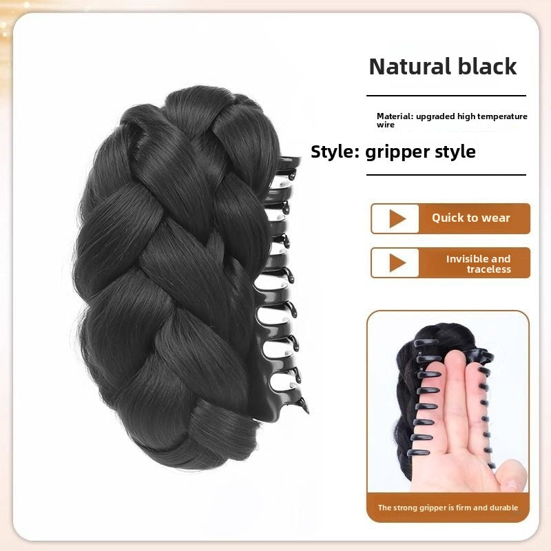 Clip-On Hair Bun Extension | Textured Volume Updo in 4 Natural Shades