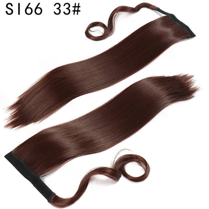 Velcro Ponytail Extension | 56cm Long Straight Synthetic Hair | 40+ Colours