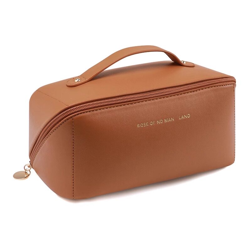 Large Capacity PU Leather Makeup Brush Bag | Portable Cosmetic Organizer