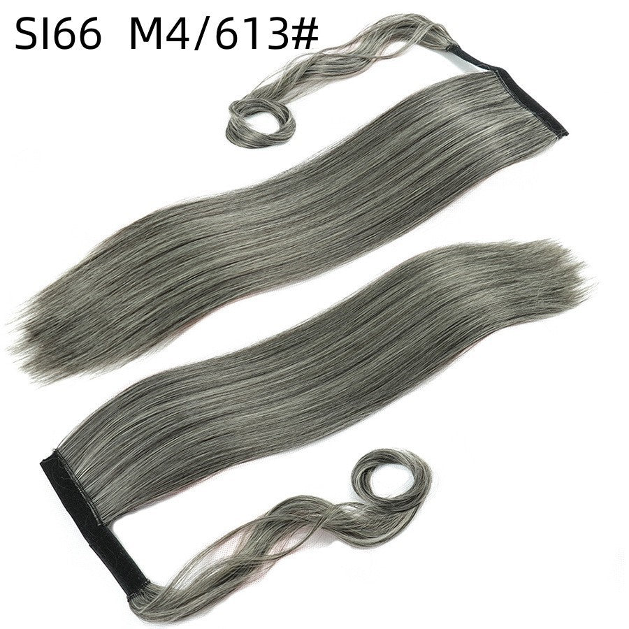 Velcro Ponytail Extension | 56cm Long Straight Synthetic Hair | 40+ Colours