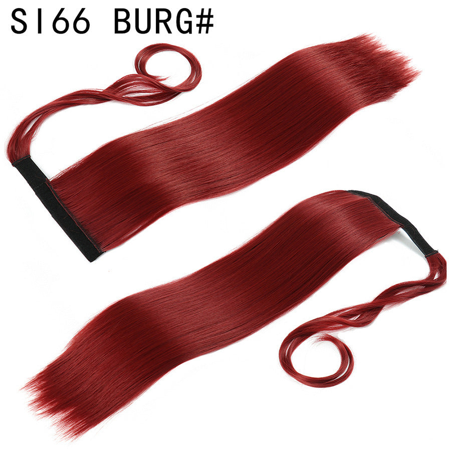 Velcro Ponytail Extension | 56cm Long Straight Synthetic Hair | 40+ Colours