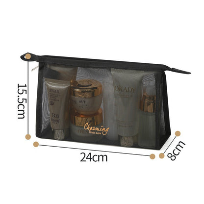 Portable Makeup Bag & Cosmetic Organizer | Water-Repellent PVC Travel Bag