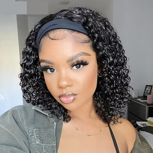 Human Hair Headband Wig | No Lace No Glue | 8"-14" Lengths