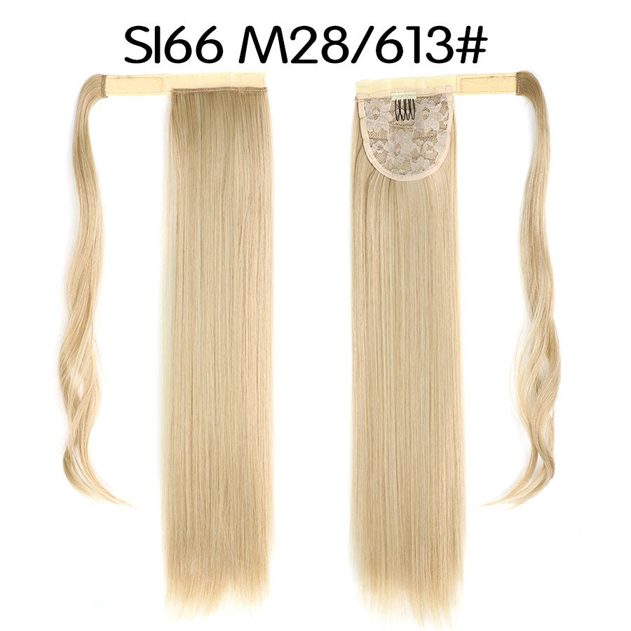 Velcro Ponytail Extension | 56cm Long Straight Synthetic Hair | 40+ Colours