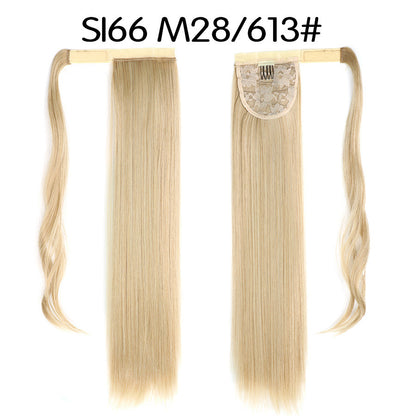 Velcro Ponytail Extension | 56cm Long Straight Synthetic Hair | 40+ Colours