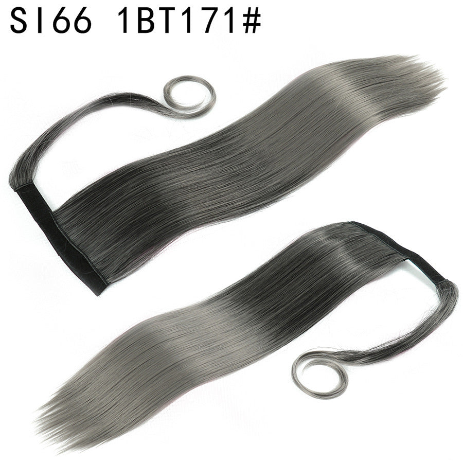 Velcro Ponytail Extension | 56cm Long Straight Synthetic Hair | 40+ Colours
