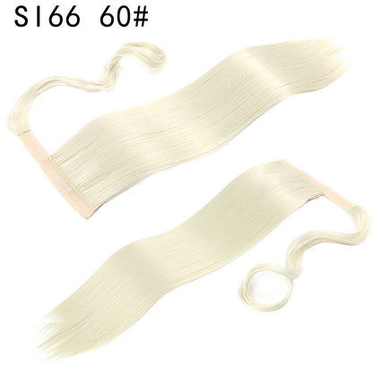 Velcro Ponytail Extension | 56cm Long Straight Synthetic Hair | 40+ Colours