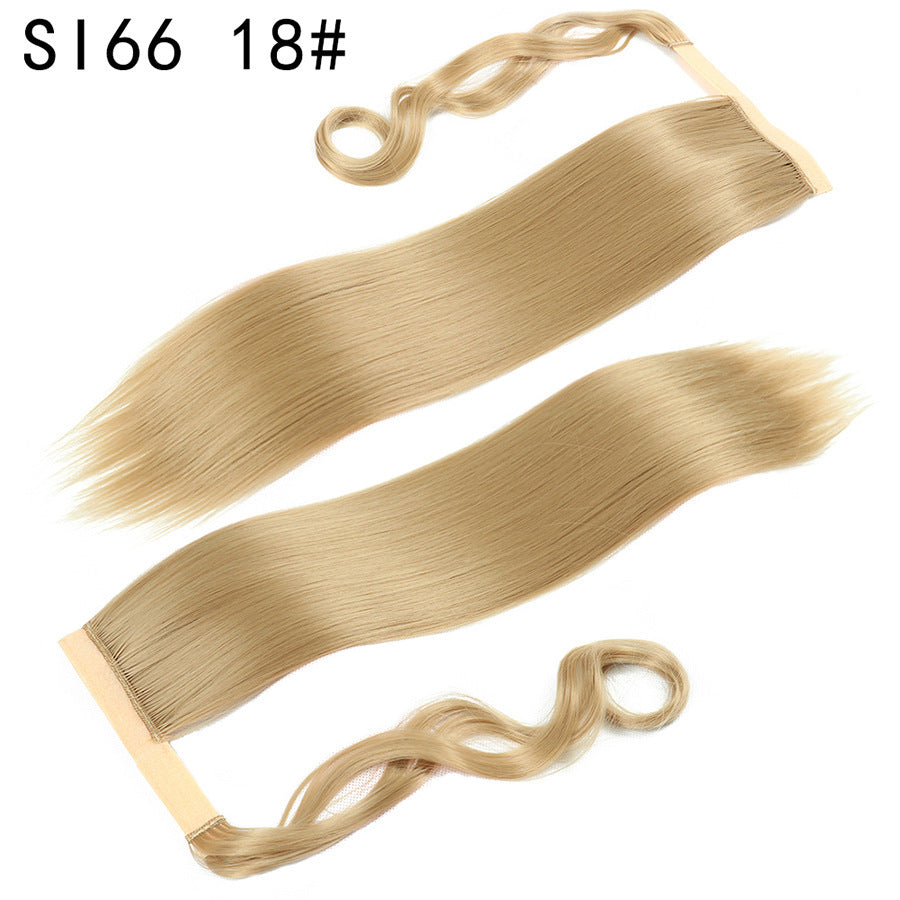 Velcro Ponytail Extension | 56cm Long Straight Synthetic Hair | 40+ Colours