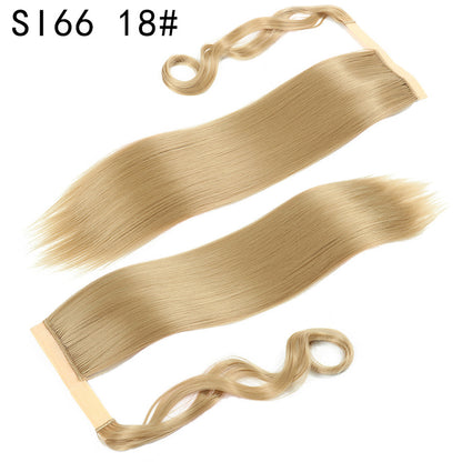 Velcro Ponytail Extension | 56cm Long Straight Synthetic Hair | 40+ Colours