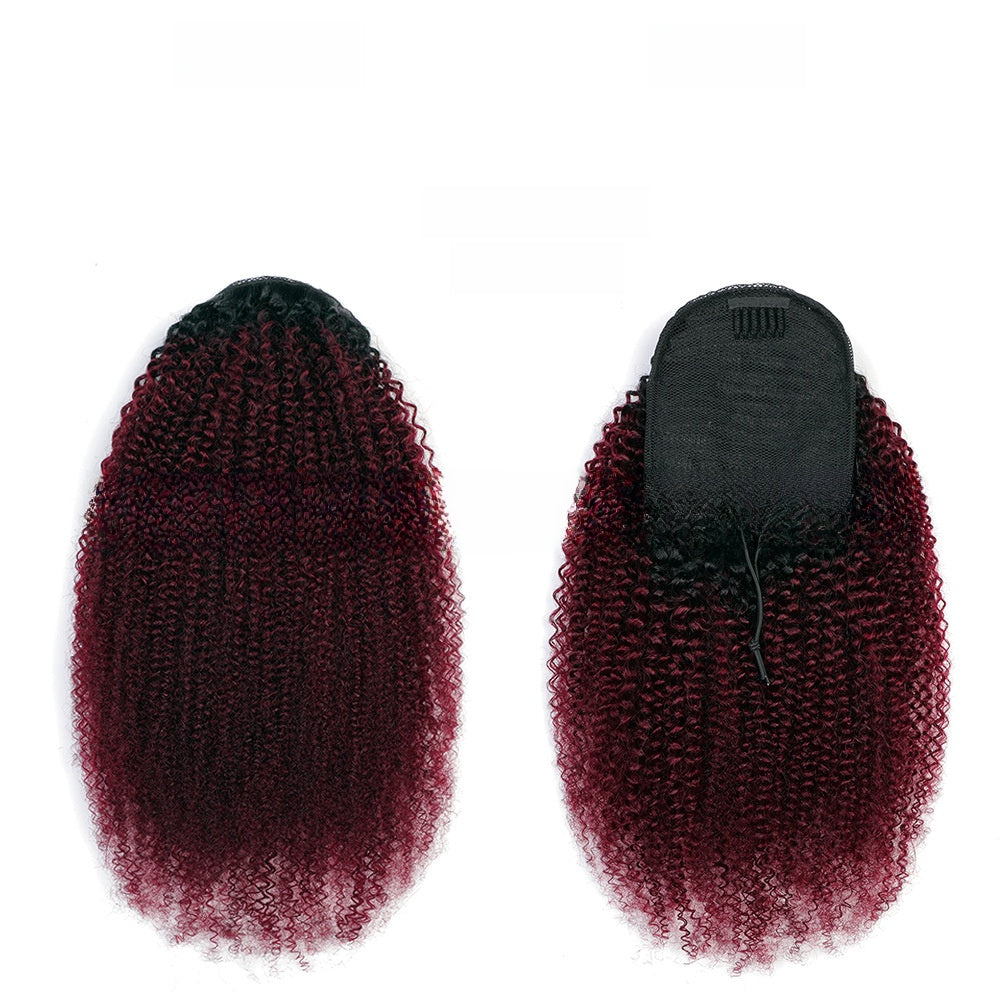 100% Human Hair Afro Curly Drawstring Ponytail | 9 Lengths & 5 Colours