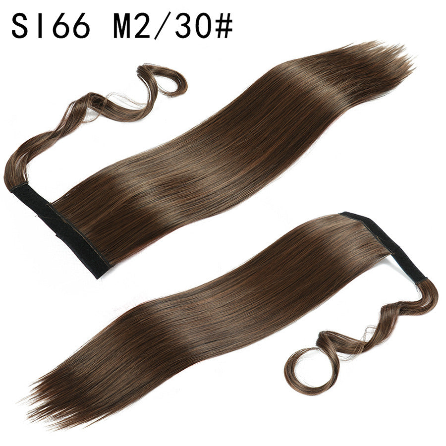 Velcro Ponytail Extension | 56cm Long Straight Synthetic Hair | 40+ Colours