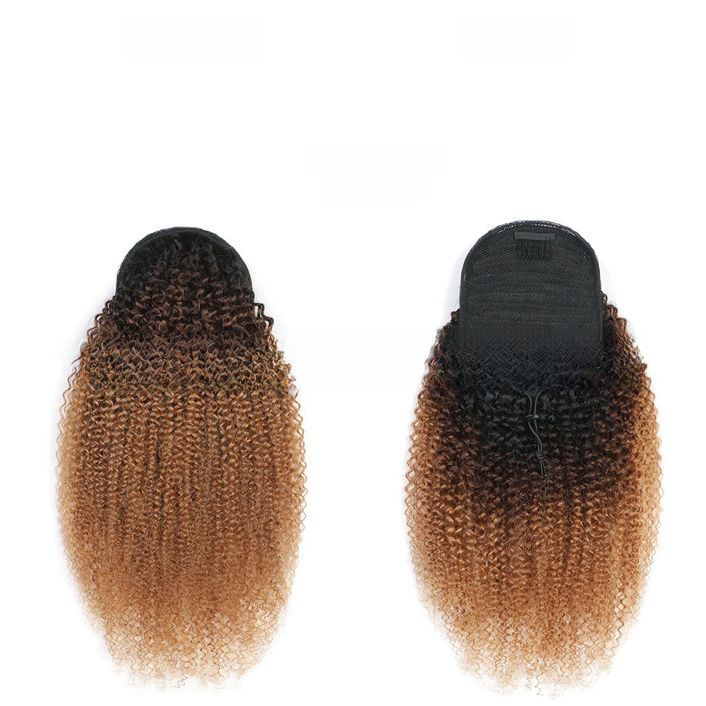 100% Human Hair Afro Curly Drawstring Ponytail | 9 Lengths & 5 Colours