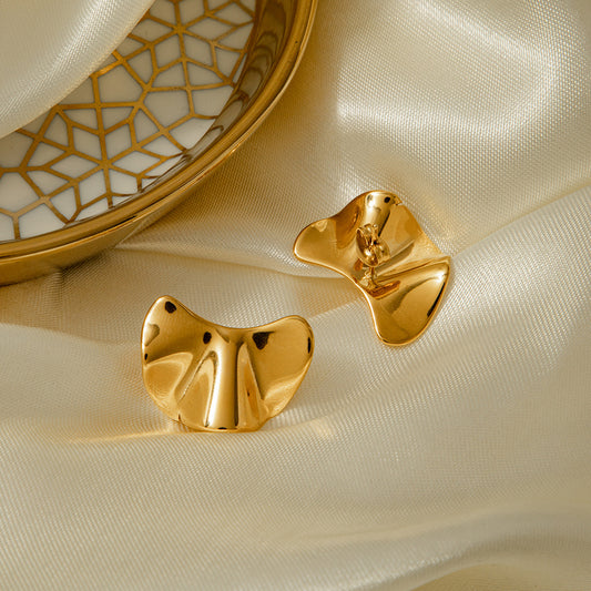 18K Gold Plated Geometric Earrings | Asymmetrical Statement Earrings