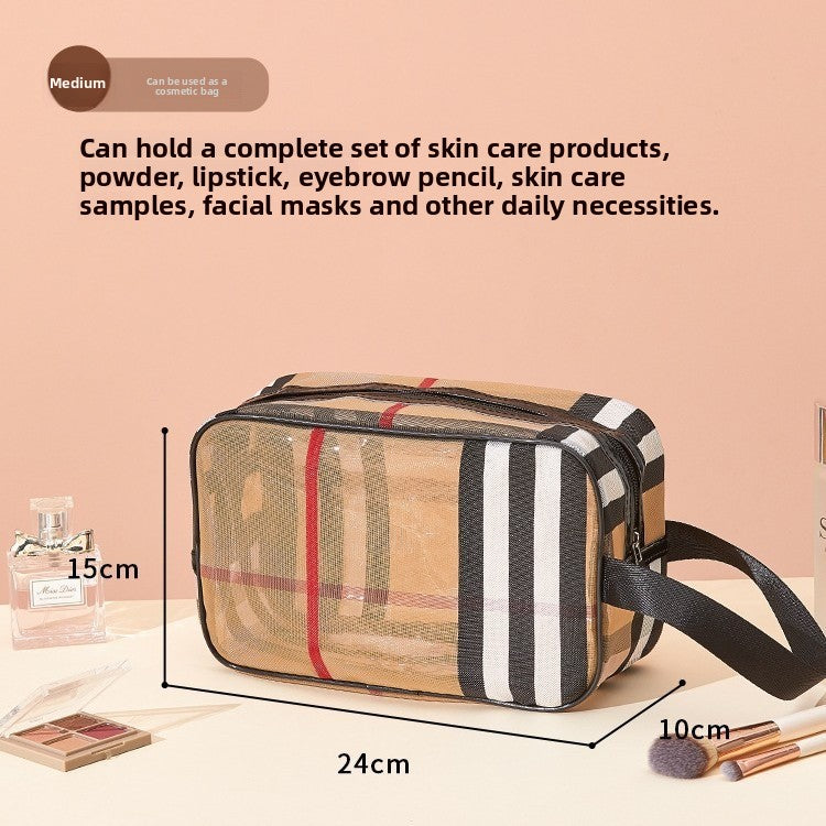 Portable Makeup Bag & Cosmetic Organizer | Water-Repellent PVC Travel Bag