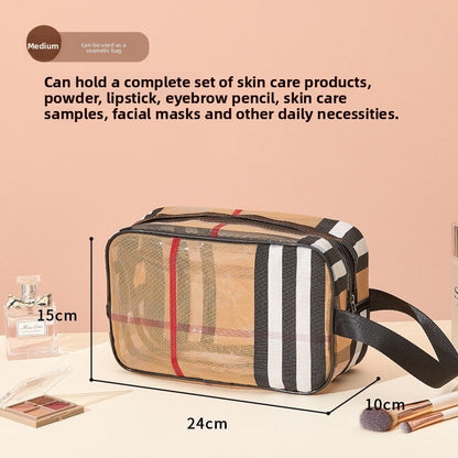 Portable Makeup Bag & Cosmetic Organizer | Water-Repellent PVC Travel Bag