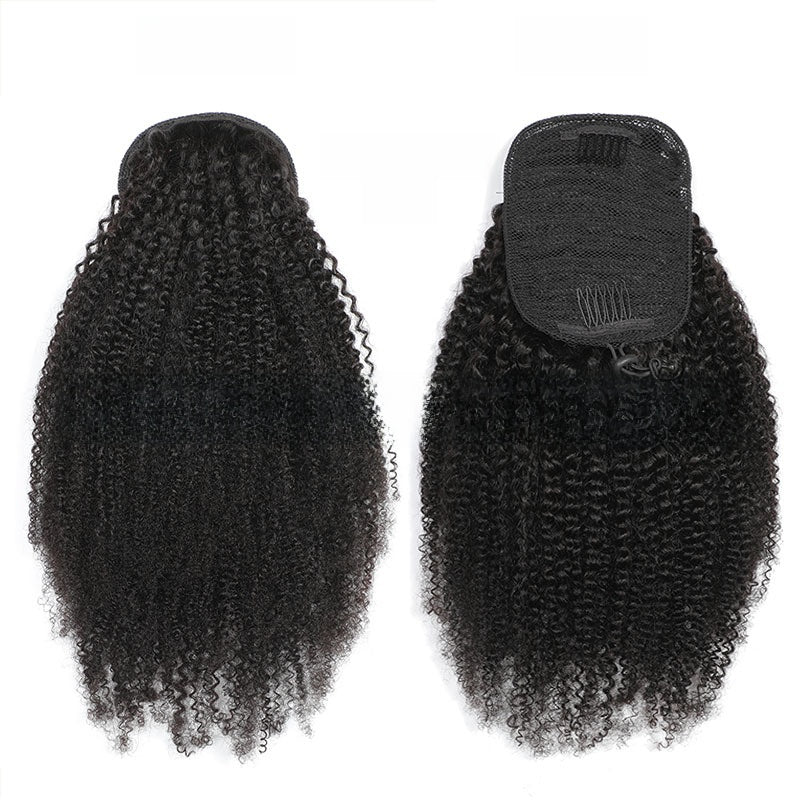 100% Human Hair Afro Curly Drawstring Ponytail | 9 Lengths & 5 Colours