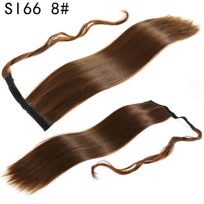 Velcro Ponytail Extension | 56cm Long Straight Synthetic Hair | 40+ Colours