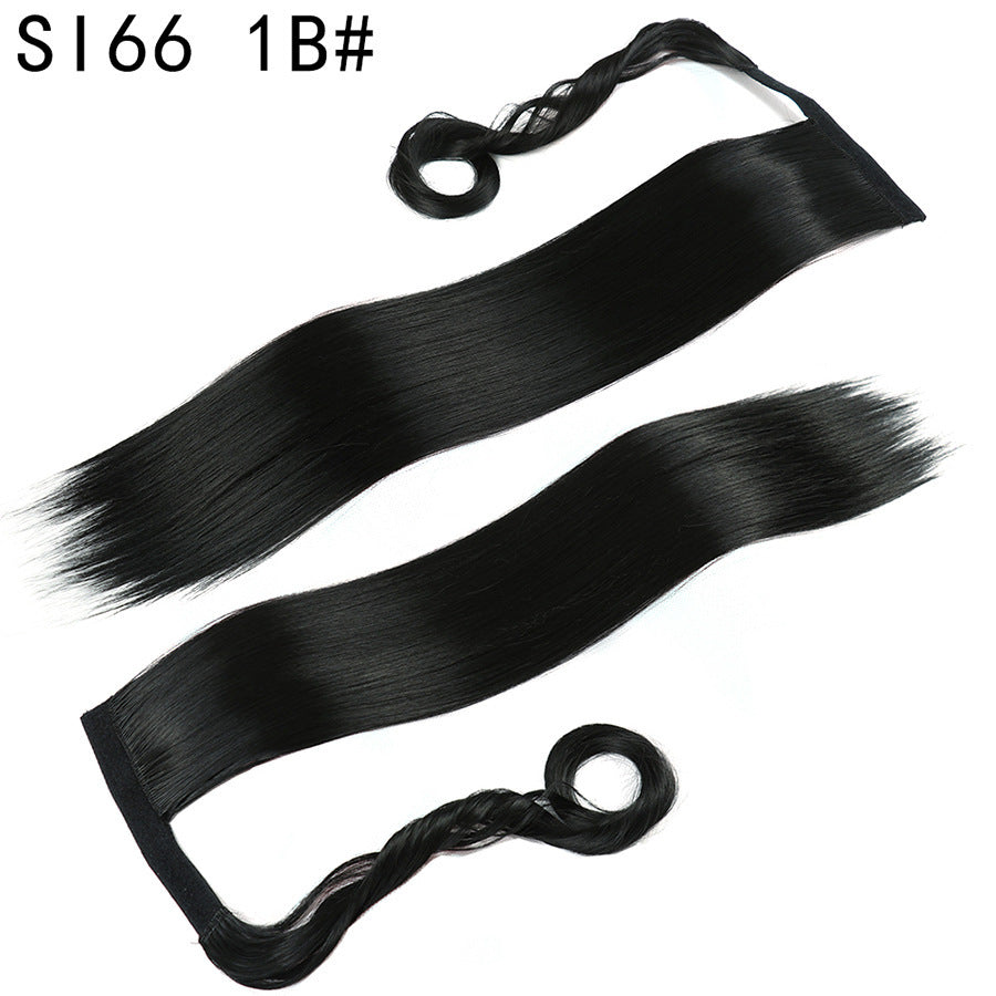 Velcro Ponytail Extension | 56cm Long Straight Synthetic Hair | 40+ Colours