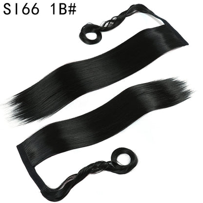 Velcro Ponytail Extension | 56cm Long Straight Synthetic Hair | 40+ Colours