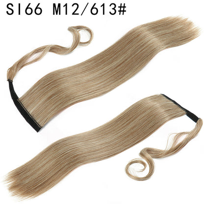 Velcro Ponytail Extension | 56cm Long Straight Synthetic Hair | 40+ Colours