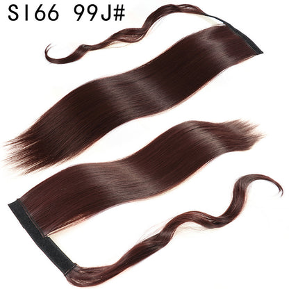 Velcro Ponytail Extension | 56cm Long Straight Synthetic Hair | 40+ Colours